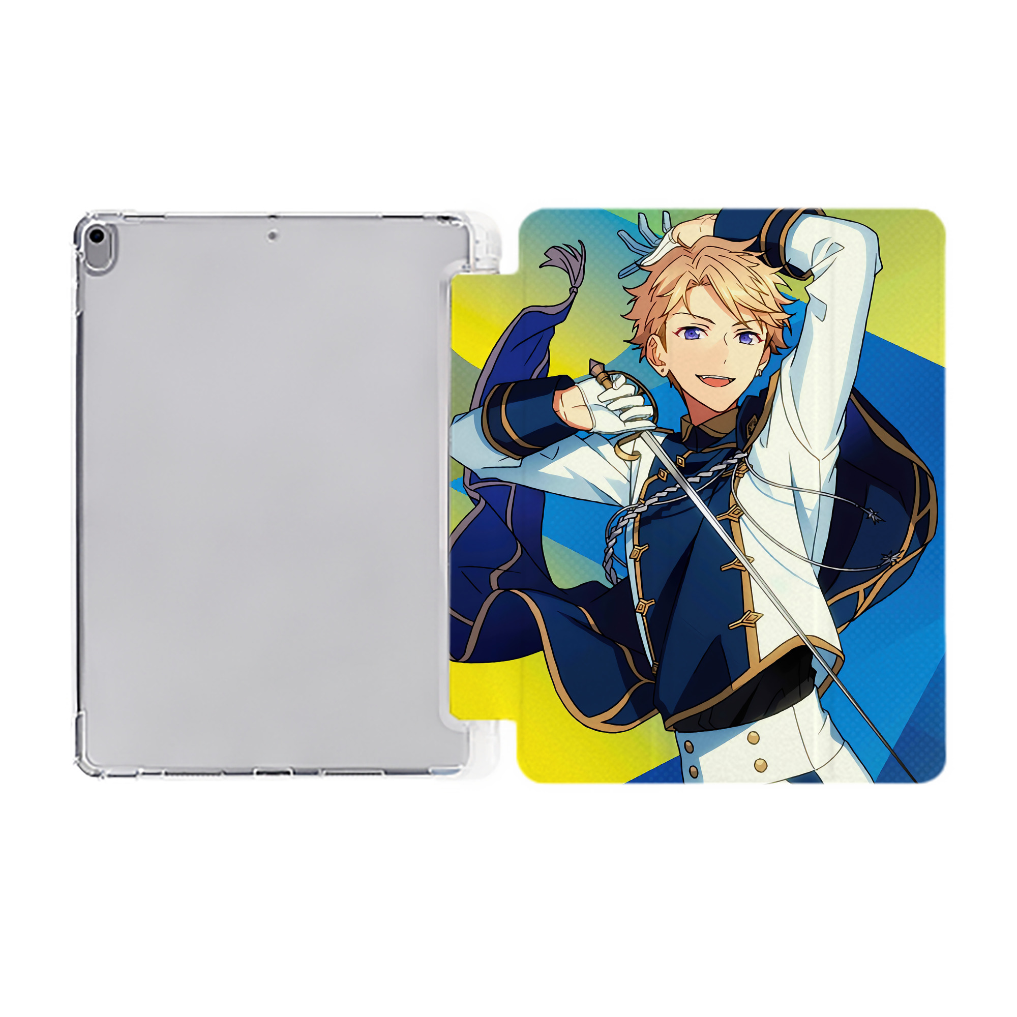 （画像用） あんさんぶるスターズ! Ensemble Stars IPad ケース ペン収納付き 三つ折りスタンド PUレザー×シリコン 対応機種9.5/10.5/10.9インチ